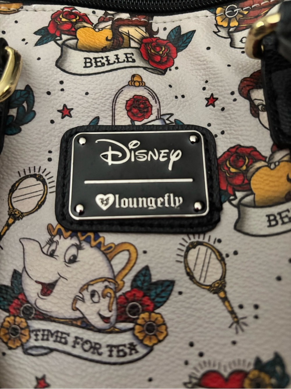 Rare Loungefly Disney Beauty & the Beast Tattoo Collection Satchel - Picture 3 of 7